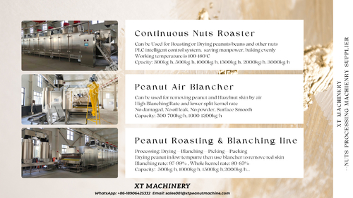 Latest company news about Révolutionnez votre transformation des arachides avec la ligne avancée de torréfaction et de blanchiment des arachides de XT MACHINERY