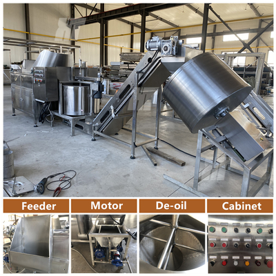 Un bon prix. SUS304 Machine à frire les arachides Machine à frire par lots automatique Machine à huiler en ligne