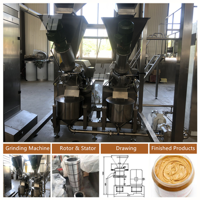 Un bon prix. Machine de fabrication de beurre de cacahuète de haute technologie Machine de broyage de pâte de cacahuète Moulin colloïde en ligne