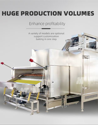 Un bon prix. Sécurité alimentaire Noix continues Noix de torréfaction Cuisinier à pâtisserie 2000 kg/h en ligne