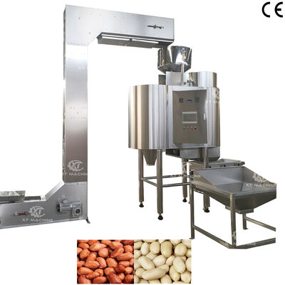Un bon prix. Machine à éplucher les cacahuètes et noisettes en acier inoxydable 500 kg/h entièrement automatique pour les usines de transformation de noix en ligne