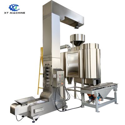 Un bon prix. Élévateur à godets de type Z 304SUS avec alimentateur électromagnétique et puissance de 0,75 kW pour la manutention des noix en ligne