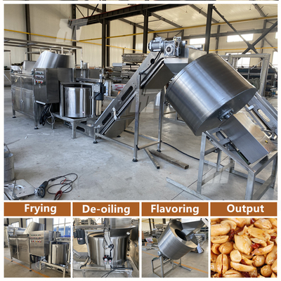 Un bon prix. 350kg/H Bean Arachide Friture Machine Cajou Machine de Friture Automatique en ligne