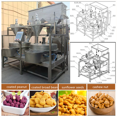 Machine automatique de revêtement des arachides avec système de commande PLC