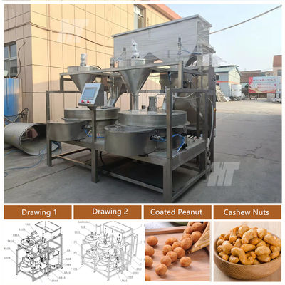 Machine de revêtement de cacahuètes entièrement automatisée à commande PLC