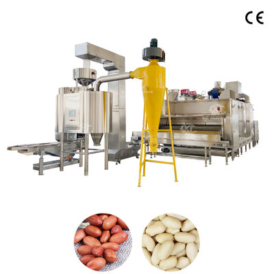Un bon prix. Machine en acier inoxydable de 500 kg/h pour le pelage aérien des cacahuètes ou des pistaches, avec contrôle PLC pour un pelage efficace. en ligne