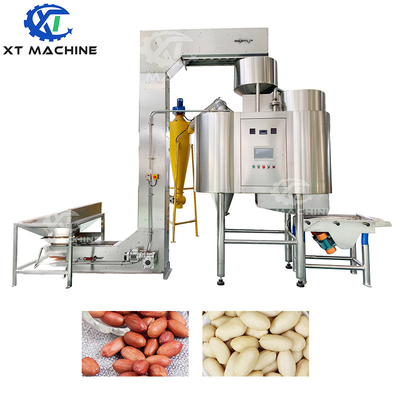Un bon prix. Machine à éplucher les noisettes de qualité industrielle 500-1000kg/h, machine à blanchir les noix, les cacahuètes et les amandes avec un taux de casse de 98% en ligne