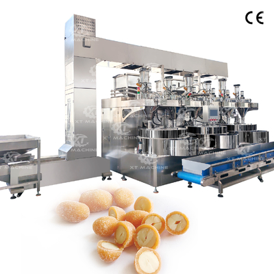 Machine d'enrobage automatique à trois stations, grande capacité et haute efficacité, pour noix de cajou et graines de melon
