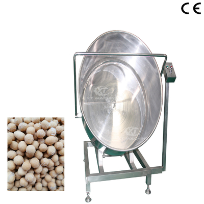 Un bon prix. Machine d'enrobage de poudre unique pour amandes et cacahuètes SUS304 Machine d'enrobage de poudre automatique 0,55kw avec méthode de chauffage électrique en ligne