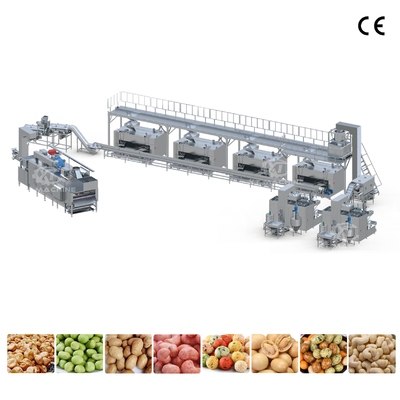 Un bon prix. Ligne de production entièrement automatique pour le revêtement des arachides, la cuisson et les assaisonnements, l'usine de transformation du revêtement des arachides et de la cuisson en ligne