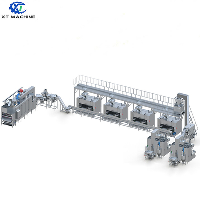 Un bon prix. Machine d'enrobage et de torréfaction de cacahuètes et de sésame 500-1000kg/h, ligne de production d'enrobage et de cuisson des noix en ligne