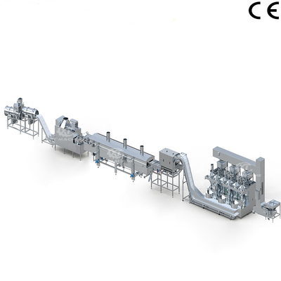 Un bon prix. Ligne de production entièrement automatique d'enrobage et de friture d'arachides, usine de production d'enrobage et de friture de noix en ligne