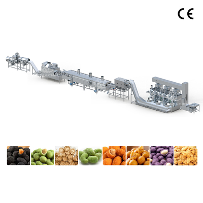 Un bon prix. Ligne de production de friture de cacahuètes enrobées commerciales, équipement de traitement de friture de cacahuètes enrobées en ligne