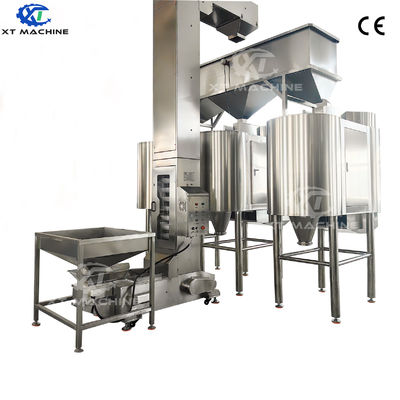 Machine de blanchiment à l'air de cacahuètes, pistaches et noisettes entièrement automatique avec un rendement de 98% et une capacité de 1000 kg/h pour le traitement industriel