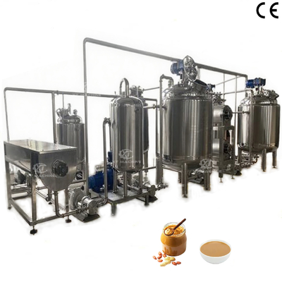 Un bon prix. 2000kg/h Haute efficacité ligne de production de beurre de cacahuète entièrement automatique adopte le contrôle du programme PLC et facile à utiliser en ligne