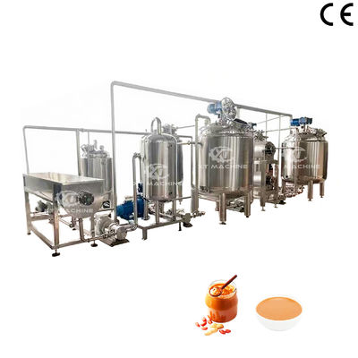 Un bon prix. 2000kg/h Haute efficacité ligne de production de beurre de cacahuète entièrement automatique adopte le contrôle du programme PLC et facile à utiliser en ligne