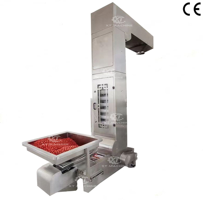 Convoyeur élévateur de type Z en acier inoxydable de qualité alimentaire 304, 1000 kg/h, ligne de transfert vertical pour l'emballage de fruits/légumes/céréales/noix