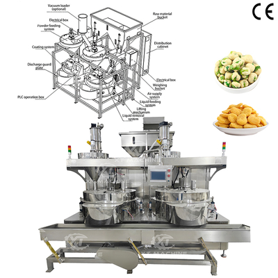 Un bon prix. Machine à double station pour le revêtement des arachides 600-800 kg/h pour les collations en ligne