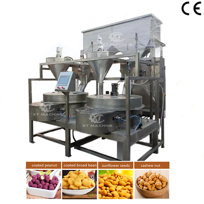 Machine automatique d'enrobage de noix en acier inoxydable pour cacahuètes, amandes et noix de cajou