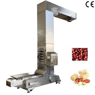 Convoyeur élévateur de type Z en acier inoxydable 304 de qualité alimentaire pour le transfert vertical de fruits, légumes, céréales et noix