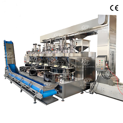 Un bon prix. Machine à revêtement de cacahuètes à double station pour la production de collations en ligne