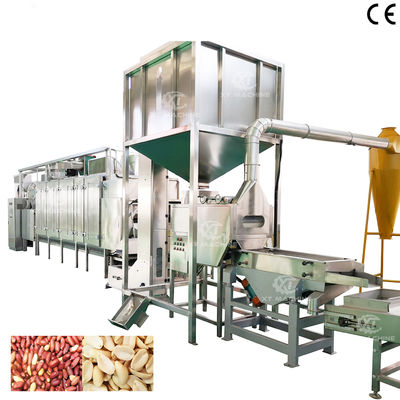 Un bon prix. Ligne de production complète automatique de torréfaction et blanchiment des cacahuètes pour les usines de transformation des noix en ligne