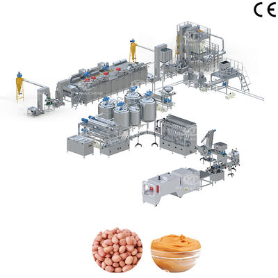 Un bon prix. Ligne de production entièrement automatique de beurre de cacahuète/beurre de noix de cajou/beurre de pistache 200-2000kg/h et contrôle PLC en ligne
