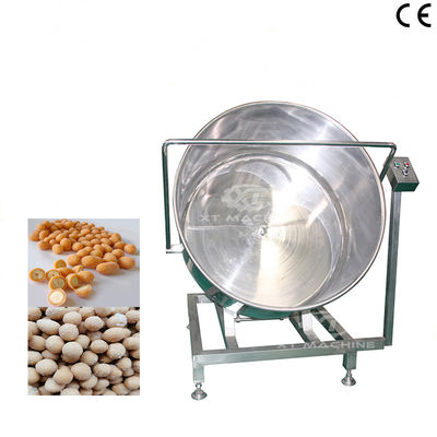 Un bon prix. Machine d'enrobage de poudre unique pour amandes et cacahuètes SUS304 Machine d'enrobage de poudre automatique 0,55kw avec méthode de chauffage électrique en ligne