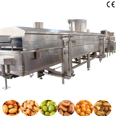 Un bon prix. SUS304 500～800 Kg/h Machine à frire continue automatique pour la transformation des aliments de collation aux noix en ligne