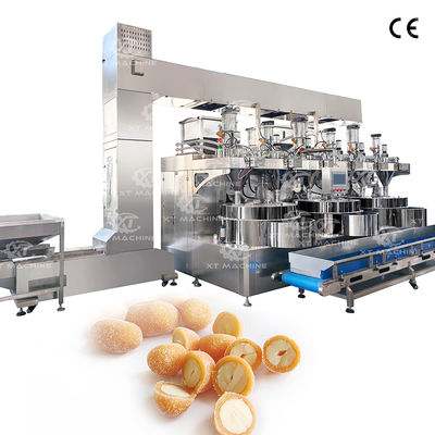Machine automatique de fabrication de cacahuètes enduites à haut rendement Machine de revêtement de noix de cajou en acier inoxydable SUS304