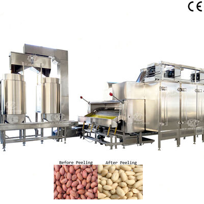 500 à 1000 kg/h en acier inoxydable de qualité alimentaire Machine de blanchiment des arachides torréfiées Équipement de pellicule des pistaches pour les usines de transformation des noix