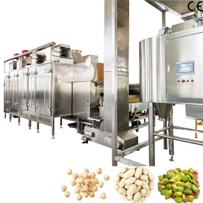Un bon prix. Ligne de production d'arachides blanchies en acier inoxydable 304 de 1000-1200 kg/h, machine de retrait de peau rouge d'arachide adaptée aux usines de transformation alimentaire en ligne