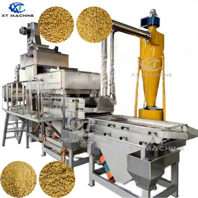 Machine de découpage industriel de cacahuètes de 500 kg/h, puissance de 7,5 kW et découpage en deux étapes pour un traitement uniforme des noix