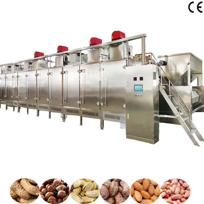 Four de cuisson industriel SS304 de qualité alimentaire 1000 kg/h avec chauffage au gaz et électrique pour torréfacteur de noix continu