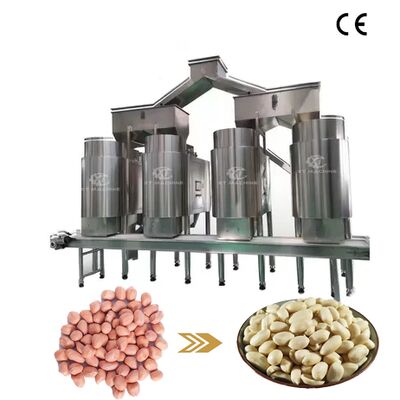 Machine de blanchiment des arachides, des noisettes et des pistaches de grande capacité 1000-1200 kg/h 304SUS avec taux de blanchiment de 98%