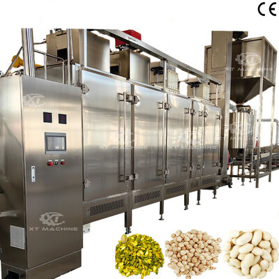 Ligne de production de cacahuètes blanchies à grain entier à taux de blanchiment élevé, machine à décortiquer les noisettes, alimentation et déchargement entièrement automatiques