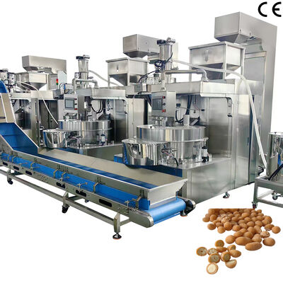 Un bon prix. 500 kg/h-600 kg/h Machine automatique de fabrication de cacahuètes en acier inoxydable équipement de revêtement de noix de qualité alimentaire en ligne