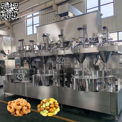 Un bon prix. Machine de revêtement automatique SUS304 contrôlée par PLC pour la fabrication de haricots, arachides et noix de coco, avec une capacité de 300 à 400 kg/h en ligne