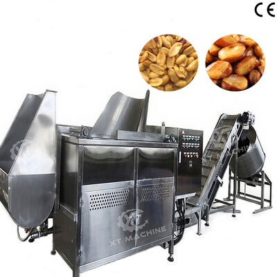 100 kg/h Décharge automatique SUS304 Machine de friture japonaise de lot de cacahuètes Machine d'huile avec certification CE