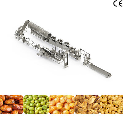 Un bon prix. Machine de fabrication de collations aux noix frites entièrement automatique SS304, ligne de production de friture pour les usines de transformation des noix en ligne