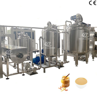 Un bon prix. Ligne de production entièrement automatique de beurre de cacahuète 500-2000 kg/h, Machine de fabrication de pâte de pistache avec contrôle de programme PLC en ligne
