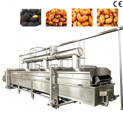 Machine à frire des noix en continu de type ceinture entièrement automatique de qualité alimentaire Machine à frire des arachides enduite avec certification CE