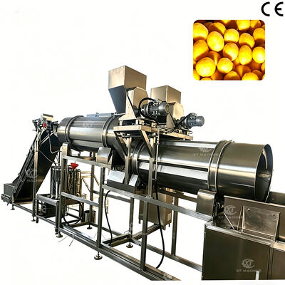 Un bon prix. Machine d'assaisonnement à double tambour 500 kg/h pour snacks, avec alimentation et déchargement automatiques en ligne