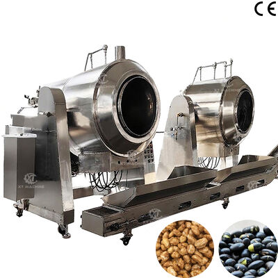 Un bon prix. Machine automatique de revêtement et de chauffage du sucre avec 70 kg par lot Machine de fabrication de noix de cacahuète revêtues de sucre pour l'industrie alimentaire en ligne