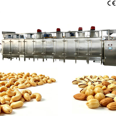 Un bon prix. Machine de torréfaction continue de noix à température réglable Machine de torréfaction de noix de terre avec une puissante fonction de refroidissement en ligne