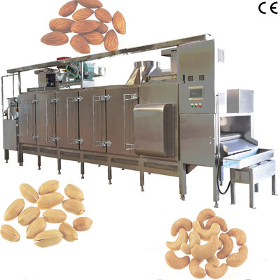 Un bon prix. Torréfacteur continu de noix de grande capacité de qualité alimentaire, avec contrôle PLC, Machine de torréfaction de noix de cajou pour les usines de transformation de noix en ligne