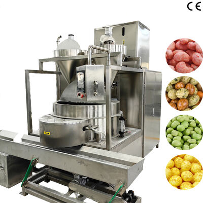 Machine automatique de fabrication d'œufs de cacahuètes revêtus de 200 à 300 kg/h avec contrôle PLC pour usine de transformation de noix de snack