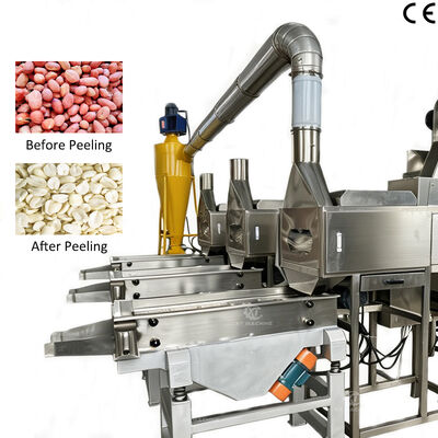 SUS304 1000 kg/h-2000 kg/h Machine de découpe et de blanchiment des arachides Machine de pellicule à air pour la production de arachides blanchies