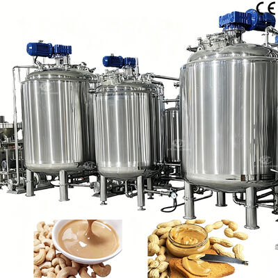 Un bon prix. Grade alimentaire, mélangeur automatique complet de beurre de cacahuète/beurre d'amande/réservoir de dégazage/machine de refroidissement en ligne