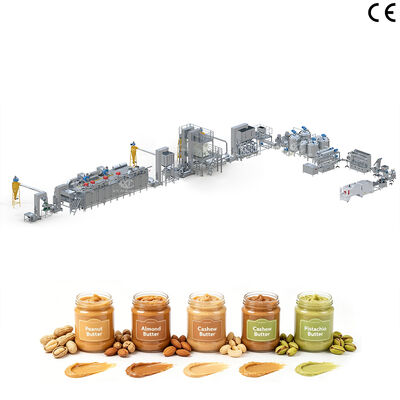 Machine de fabrication de confiture de cacahuètes de grande capacité Ligne de production de beurre de noix de cajou d'amande avec usine de transformation de beurre de noix de 1000 kg/h à 2000 kg/h